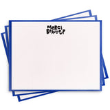 Merci Beaucoup Flat Note - Letterpress Set of 8 Stationery