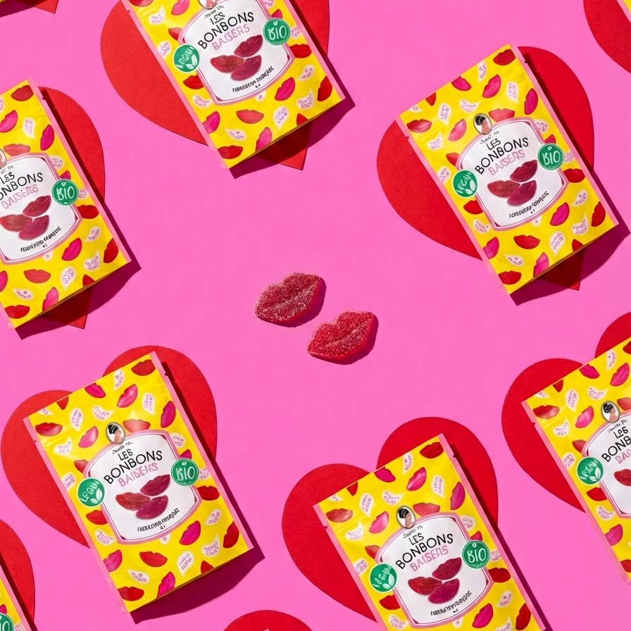 Organic  Kisses Candies 80g