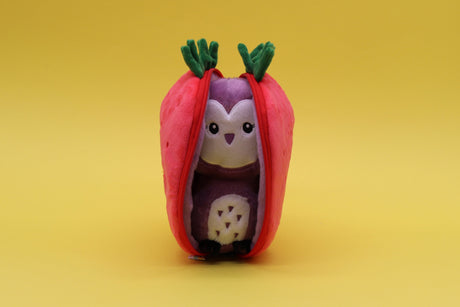 Violet the Owl/Strawberry - Flipetz stuffed animal