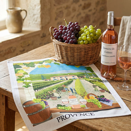 Provence Winery French Cotton Kitchen Towel by Label France