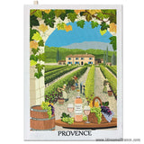 Provence Winery French Cotton Kitchen Towel by Label France