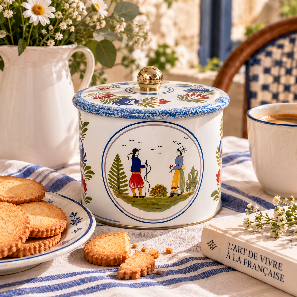 Maison Peltier Breton biscuits blue tin