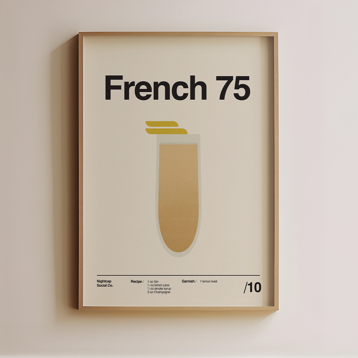 French 75 - Cocktail poster
