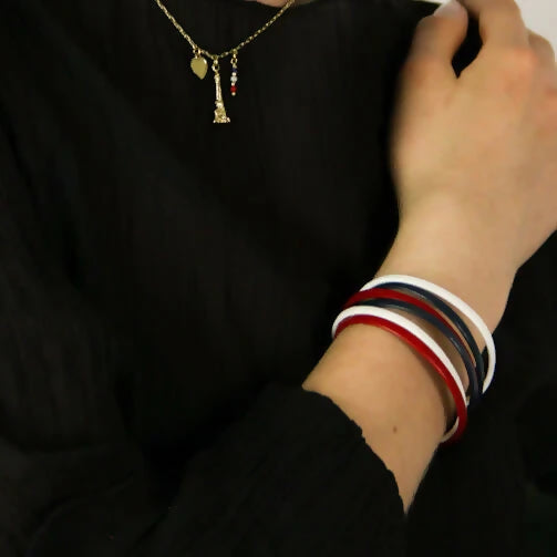 Gustave double wrap leather bracelet