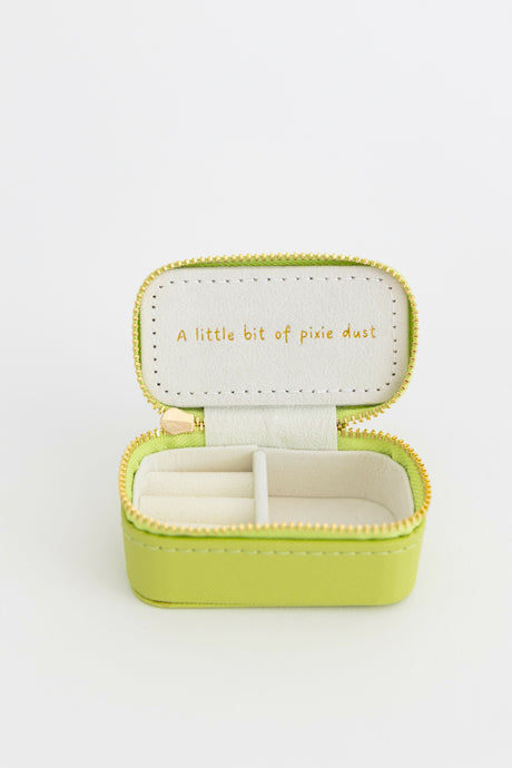 "Happy thoughts" mini travel jewelry case