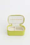 "Happy thoughts" mini travel jewelry case