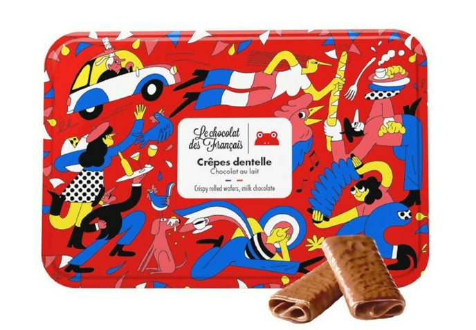 Chocolat des Francais - Crispy milk chocolate wafers tin