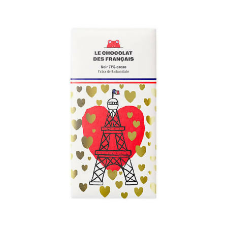 Eiffel Tower Organic Dark Chocolate Bar 71% – Le Chocolat des Français