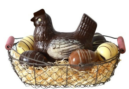 Le Chocolatier Sablais Milk Chocolate or Dark Chocolate Hen and Assorted eggs
