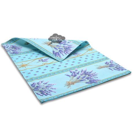 Lavender Blue Acrylic-Coated Cotton Reversible Placemat by Le Cluny