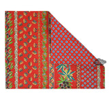 French Provencal placemat - Acrylic coated cotton - Spill-proof - Reversible - Olives red | Le Cluny