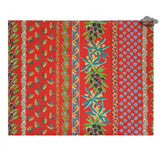 French Provencal placemat - Acrylic coated cotton - Spill-proof - Reversible - Olives red | Le Cluny