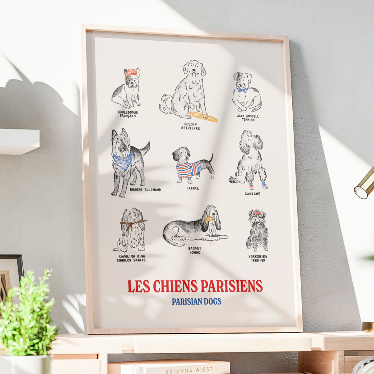 Hello-French-Poster-Dogs-Chiens-18x24-2