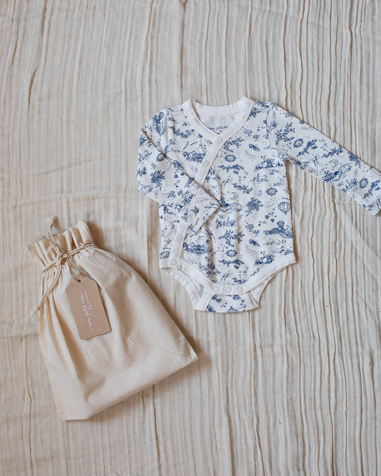 The jannie wrap bodysuit {storytime toile}