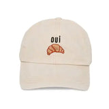 Oui Croissant Embroidered Hat Cap