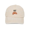 Oui Croissant Embroidered Hat Cap