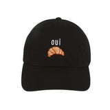 Oui Croissant Embroidered Hat Cap