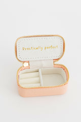 "Happy thoughts" mini travel jewelry case