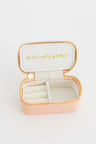 "Happy thoughts" mini travel jewelry case