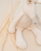 Arthus The Rabbit | Beige-Striped Linen Pants