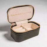"Happy thoughts" mini travel jewelry case