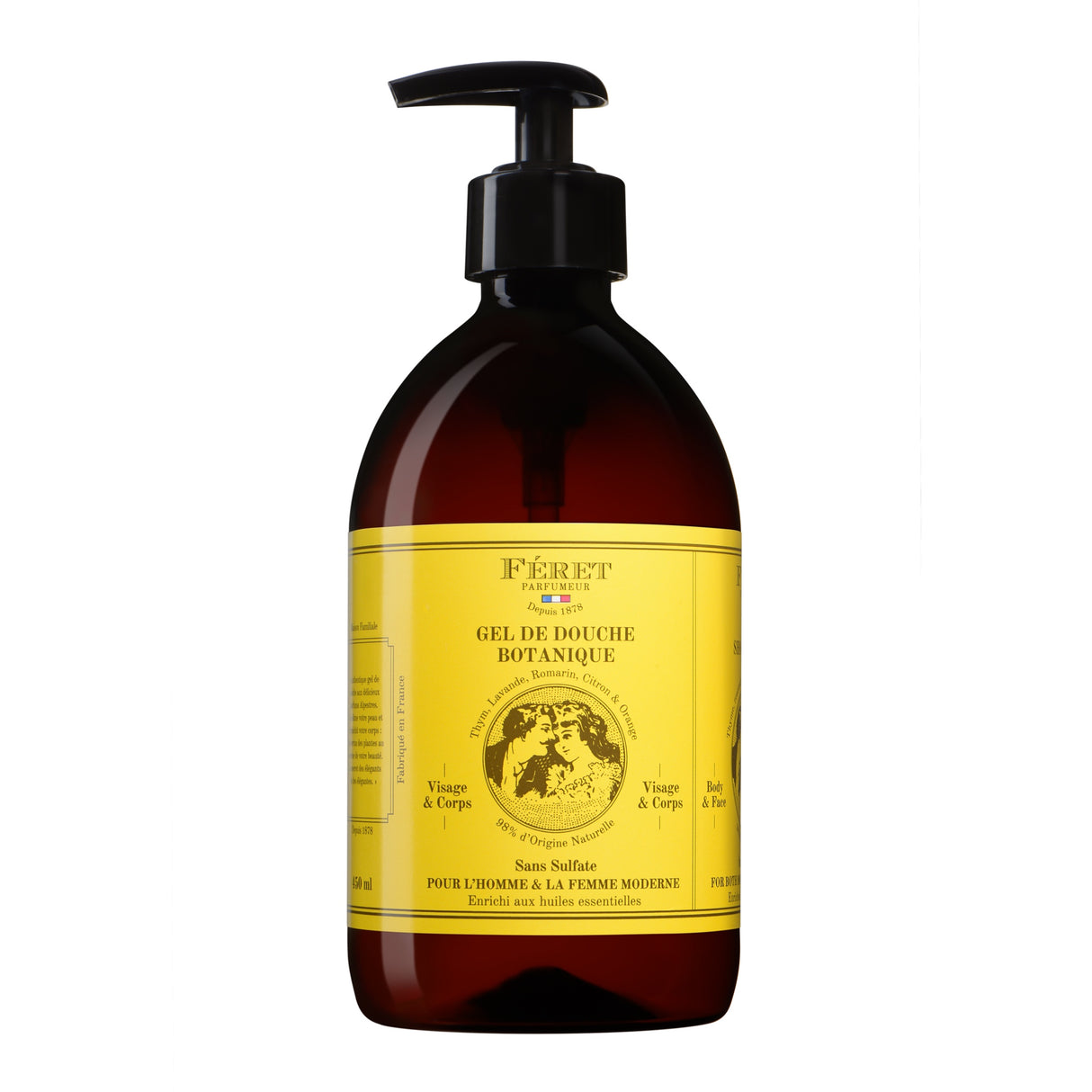 Botanical Shower Gel by Feret – Natural Aromatic Cleanser with Thyme, Rosemary & Lavender