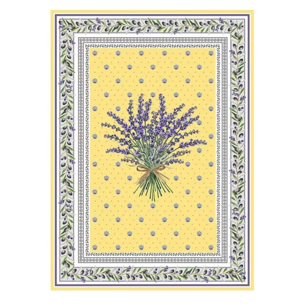 Lauris Yellow French Cotton Kitchen Towel by Tissus Toselli