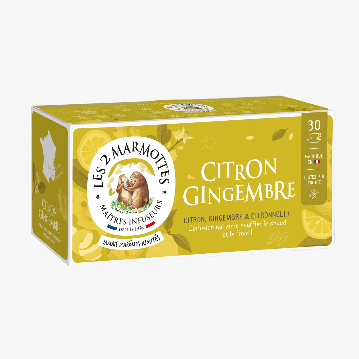 Les 2 Marmottes - Lemon Ginger Herbal Tea