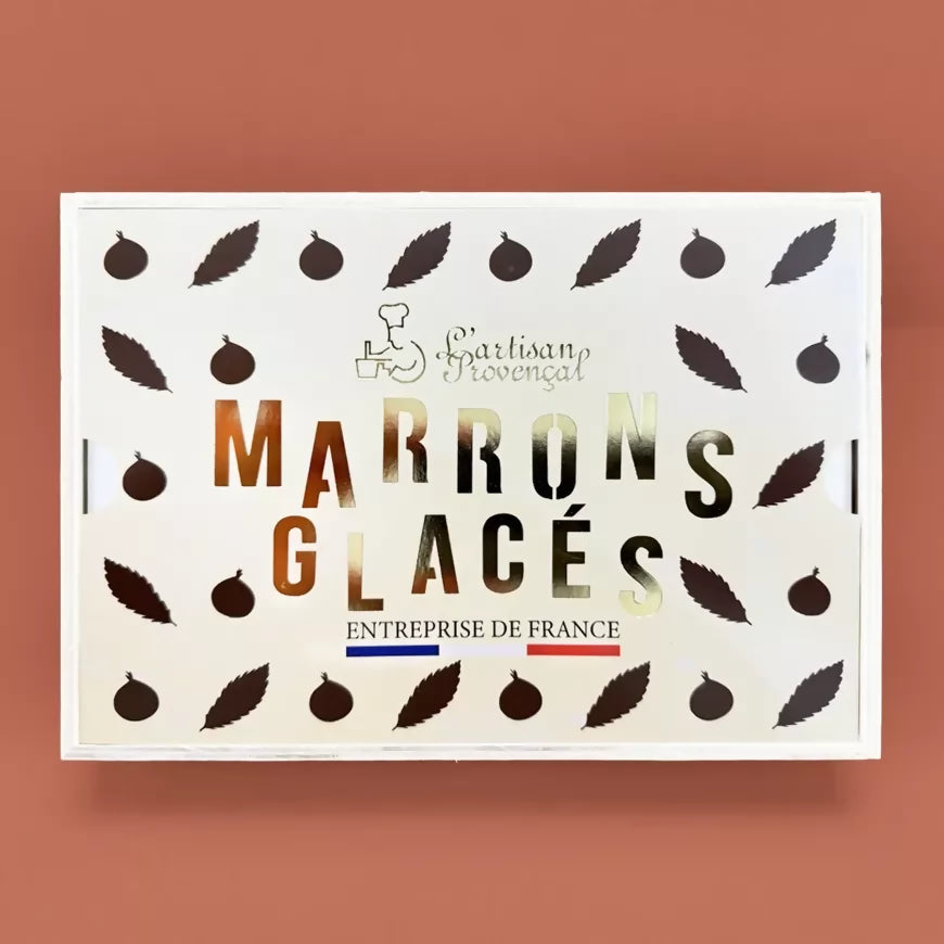 L'Artisan Provençal Marrons Glacés – Candied Chestnuts in Wooden Box