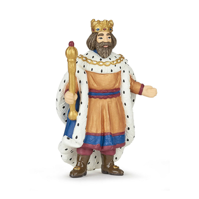 King with gold sceptre