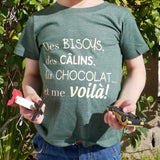 Kids Organic Green T-shirt - French Designs
