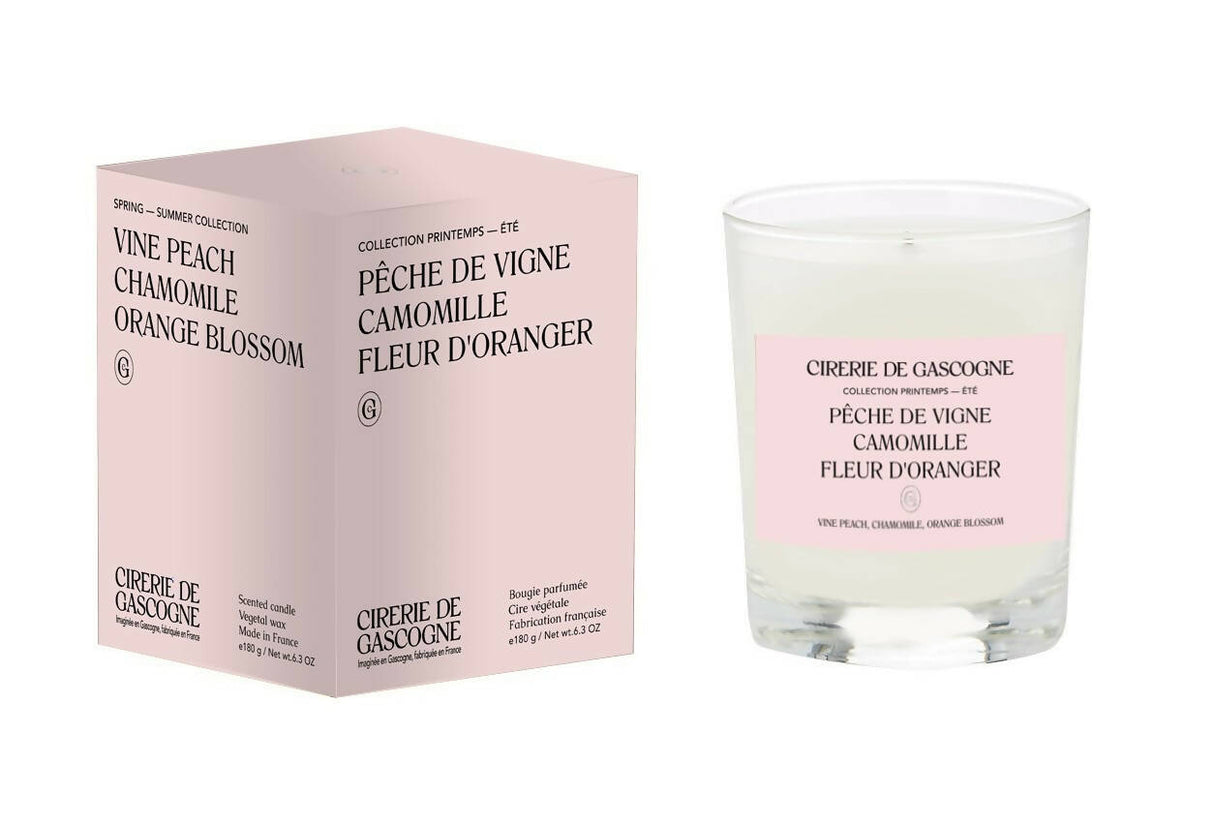 Cirerie De Gascogne - Vine Peach, Chamomille, Orange Blossom Blend Candle 6.34oz