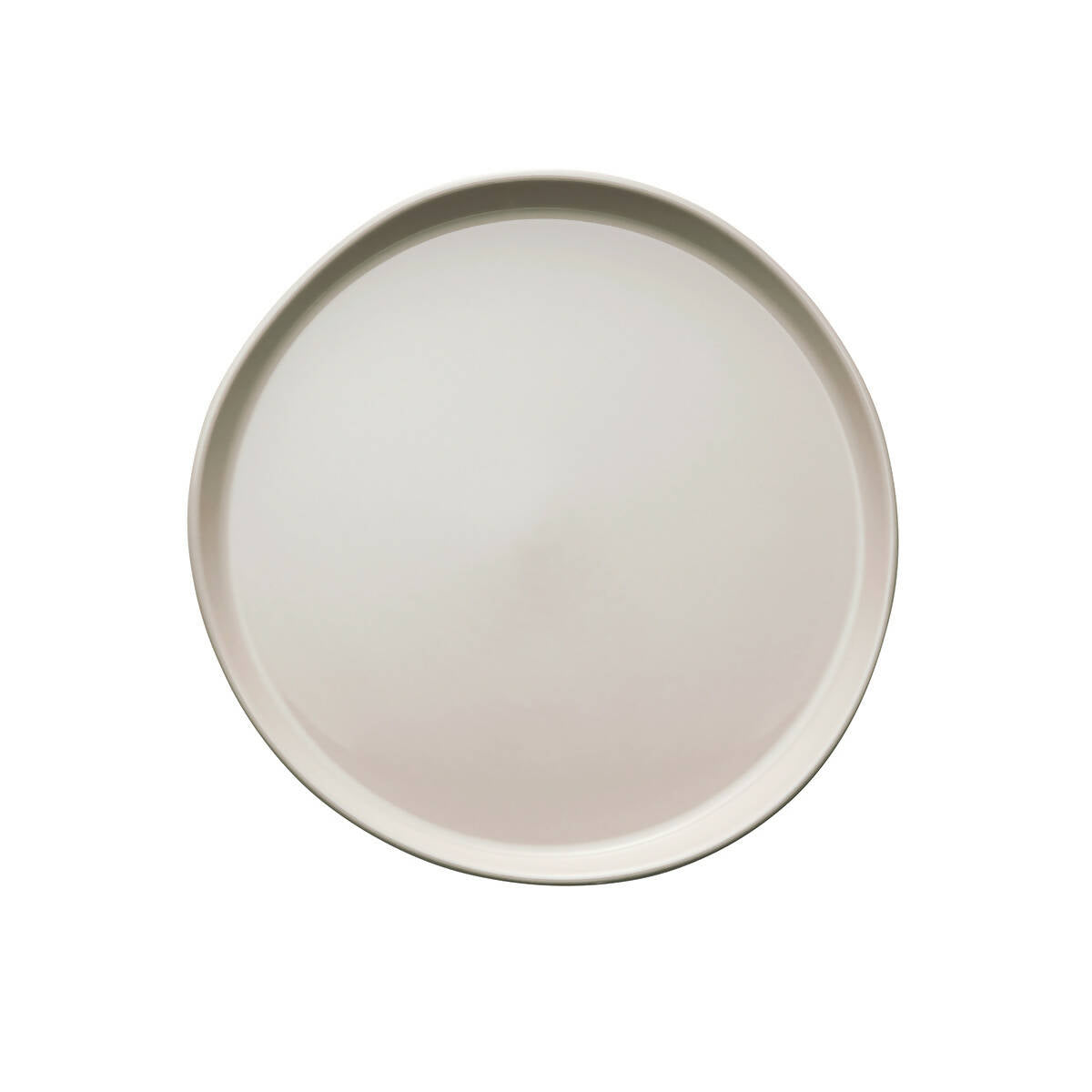 A white degrenne paris plate from the Brume collection