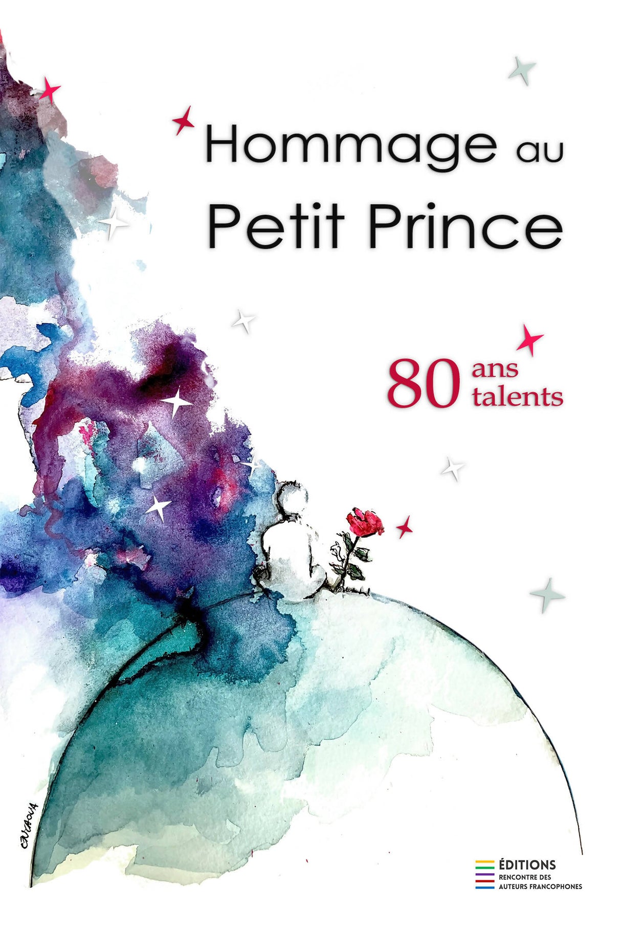 Hommage au Petit Prince - 80 ans, 80 talents. (Version noir & blanc)