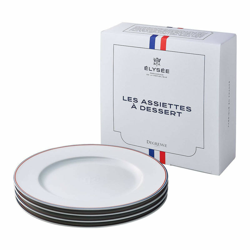 French Republic Gift Box - 4x Round Dessert Plates