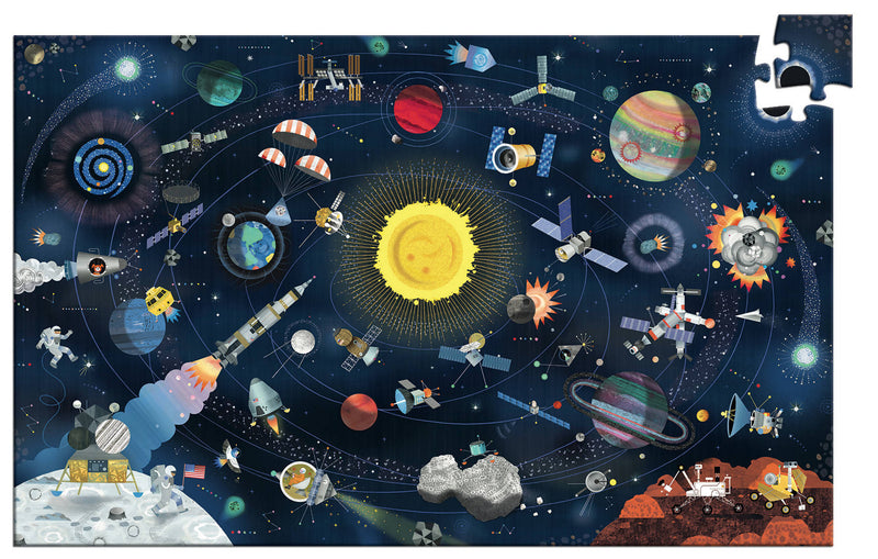 Space +booklet observation puzzle - Djeco