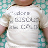 Baby Onesie "Bisous et Câlins"