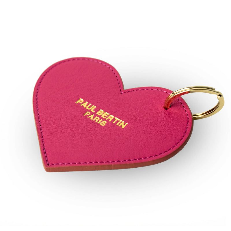lether heart keychain