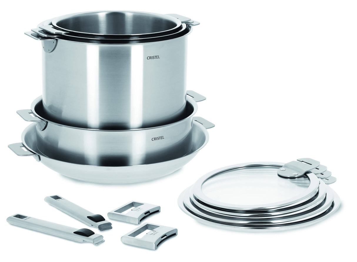 Cristel Strate 13 Piece Set (Stainless Steel Handles)