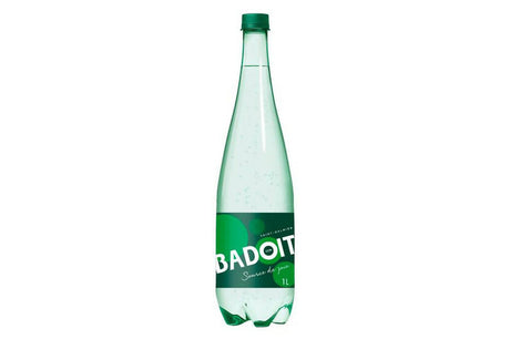 Bottle of Badoit sparkling water
