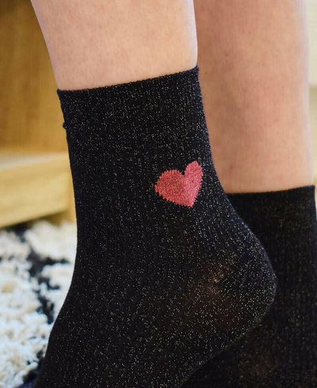 Adèle socks with a sparkling Heart