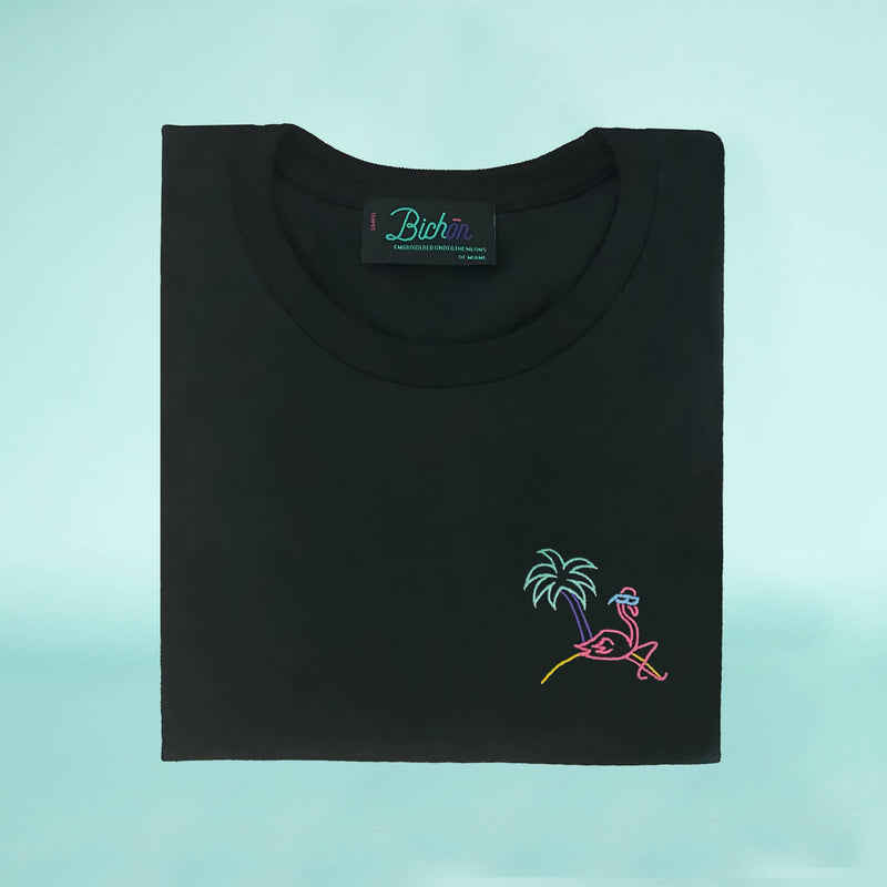 Unisex glow in the dark T-Shirt - Retro flamingo