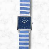 Watch with Double Wrap Fabric Strap