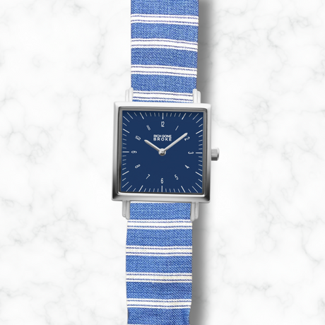 Watch with Double Wrap Fabric Strap