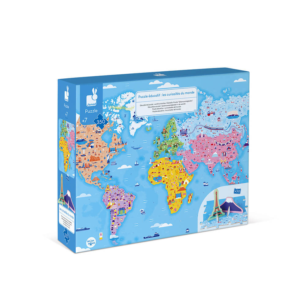 Educational puzzle world curiosities - 350 pieces- Janod