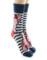 Berthe Socks - Lobster Breton striped