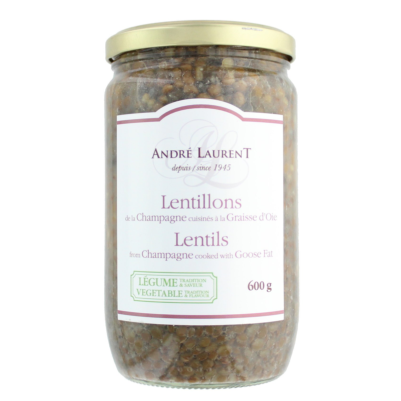 Lentils from Champagne cooked with Goose fat