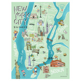 Poster New York Map - Family Way