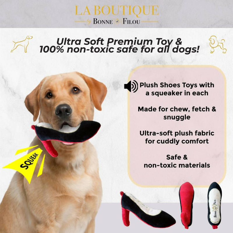 Red Heel Squeaky Dog Shoe Toy