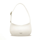 Bobo - withe leather baguette handbag